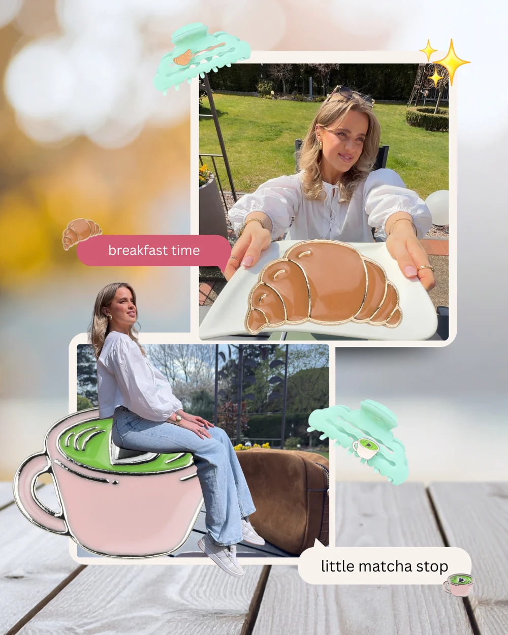 invisibobble MyClaw, breakfast and matcha